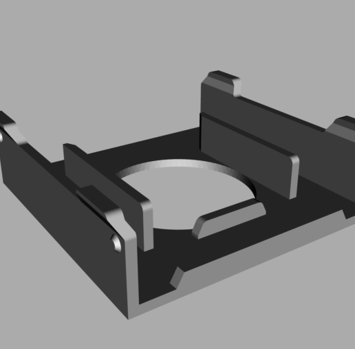 (Offical Raspberry Pi Case Fan Mount) 25 mm fan sled for Malolo's screw-less / snap fit customizable Raspberry Pi 4 Case