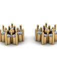4.jpg 3D file Flower Diamond Earring E 19・3D printing design to download