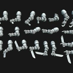 Arms with hands.jpg 3D file SM Cybernetic Arms・3D printable design to download