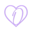 Coeur O.stl heart with initial O