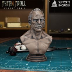 Bust_MaleHead.jpg 3D file Male Head Bust [Pre-Supported]・3D printing model to download