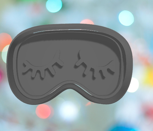 Mothers Day Mask Cookie Cutter 3D model