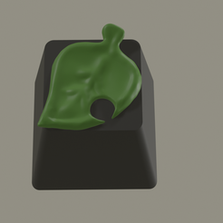 2.png Free 3D file Animal Crossing Inspired Leaf mechanical Keycap・3D printable model to download