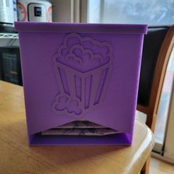 20220313_140245.jpg Free 3D file Popcorn Box with fun clipart・Template to download and 3D print