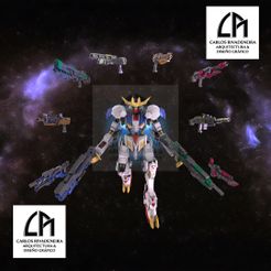 Barbatos-10-blasters.jpg Archivo STL Gundam complete set of blasters・Diseño para descargar y imprimir en 3D