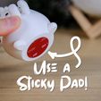 Sticky-Pad.jpg STL file Bunny Cable Holder・3D printable model to download