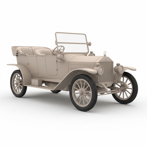 Packard Model F street scene diorama STL, futuristic car STL, 1970s vintage car STL, 1980s sports car STL, hyper detailed car STL, hot rod STL, drift car STL, car file STL, 90s JDM STL, off road truck STL, 1940s car STL, car toy STL, vehicle STL, FDM frie