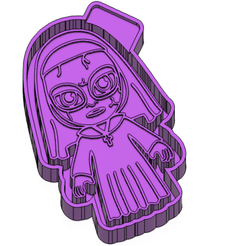 NUN-3.png STL file THE NUN HALLOWEEN FRESHIE MOLD - SILICONE MOLD BOX・3D print object to download