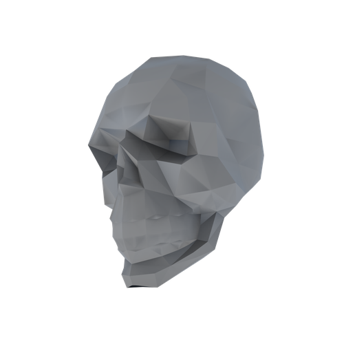 Crystal skull low poly 3D model
