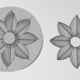 wf1.jpg Mold open lotus leaves rosette onlay relief 3D print model