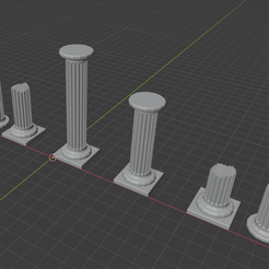 Iso.png Free STL file Wargame & Tabletop Terrain - Column ruins・3D printing design to download