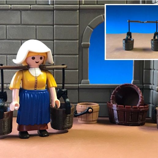 💧 ACCESORIOS AGUADORA MINIATURA MEDIEVAL BELEN ESCALA FIGURAS