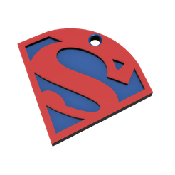 11a.png STL-Datei Emblem Superman Schlüsselanhänger/KeyRing・Design für den 3D-Druck zum Herunterladen