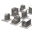 B1TO7-09.JPG Miniature modern buildings 3d print models