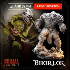 720X720-bhorlok-mmf.jpg Fichier 3D Orc - Bhorlok (Donjons et Dragons | Quête des héros)・Plan pour imprimante 3D à télécharger