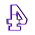 n4.obj CUTTER NUMBERS - COOKIE CUTTER NUMBERS