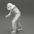 Girl-0011.jpg 3D file Woman wearing antivirus suit standing and pushing・3D printable model to download