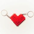 re2-min.jpg Pixel Heart Keychain for St Valentine Lovers Gift