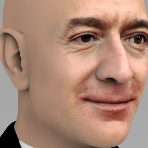untitled.1109.jpg Descargar archivo El busto de Jeff Bezos está listo para la impresión en 3D a todo color • Diseño para imprimir en 3D, PrintedReality