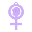 Logo femista2.stl Feminist Fist for Equality and Strength Key Chain