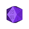 D20-Standard-AvgNormal-Sharp-Balanced-Modesto.stl Dice Masters Set - 14 Shapes - Modesto Font - Supports Included