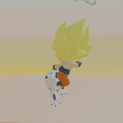 goku-freezer-pose1.jpg STL file diorama sound goku and freezer・3D printable model to download