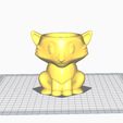 Fox.jpg Modèle d'impression 3D d'une planteuse de renard