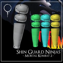 mk2.jpg STL file Shin Guard Ninjas - Mortal Kombat 2・3D printer design to download