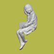 DOWNSIZEMINIS_girlsit191a.jpg GIRL SIT FOR DIORAMA PEOPLE CHARACTER