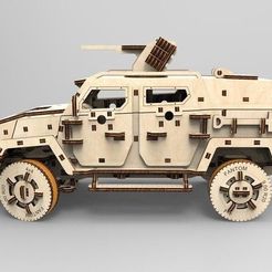102438l4ms6elloytc9b6t.jpg Free 3D file Laser Cut Armored Vehicle 3D Wooden Puzzle dxf cdr svg file format・3D printing design to download