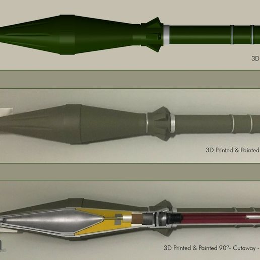 3D Printed_Simple_RPG-7 Rocket_3D Model_equantum3d II.jpg RPG-7 Rocket Assembly