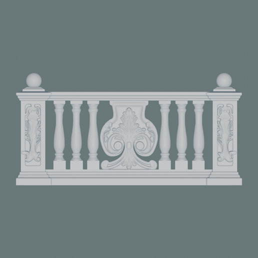 🪜 Classic Renaissance Cement Balustrade – 3D Printable Architectural ...