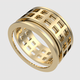 rotating_70.png Rotating Grid Design Ring 3D print