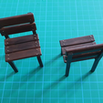 OutdoorDinningChair02.png Dollhouse Miniature 1:12 Scale Outdoor Dinning Chair - Instant Download STL file for 3D printing Pre Supported