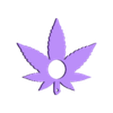 Weed Leaf.stl weed leaf Keychain Spinner