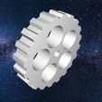 Shiny-Bojo-Fyyra3.png Mechanical Gear 3 - Part for engines, clocks, robots, electric motors, bicycles, trains for 3D Printing