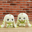 terriermon_gleam.png terriermon chibi 2 diff poses no supports print in place