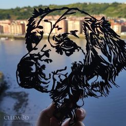 193235161_955191255243161_7600044960554010237_n.jpg Archivo STL Setter inglés 2D wallart・Idea de impresión 3D para descargar