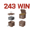 COL_05_243win_25a.png AMMO BOX 243 WIN AMMUNITION STORAGE 243win CRATE ORGANIZER