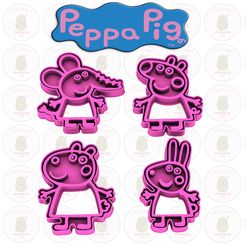 pegacults-2.jpg Fichier STL Cortante Galleta - Peppa Pig・Modèle imprimable en 3D à télécharger