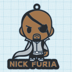 nickfuria-tinker.png Nick Fury keychain. Marvel.