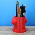 IMG_7767.jpg Fire Hydrant Pencil Cup Gift For Firefighter Fireman Desk Toy Organization Pen Holder Red Office Accessory Fathers Day Birthday Planter Cool