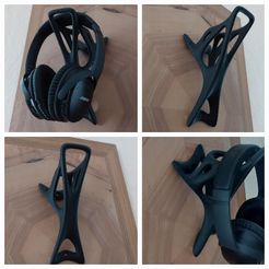 HR_CF_Wand_1.jpg STL file Headphone holder wall mounted・3D printing design to download