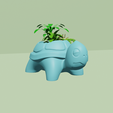 b3.png Turtle Back Vase - Cute Plant Pot - STL Printable