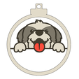 Foto-Bola-navidad-Shit-tzu.png Рождественский шар с дизайном ши-тцу