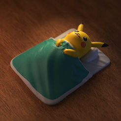 formedia2.png Datei STL Pokemon Pikachu kann nicht schlafen・Modell für 3D-Druck zum herunterladen