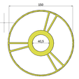 Lampe-Skizzepng.png Lampshade Light cylinder for E27 Open design with slits
