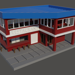restaurante-01.png Archivo STL Restaurante en escala N・Design para impresora 3D para descargar