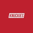 red-knuckies-logo-font.jpg .5mm interlocking parts - The Original Knuckies Spinning Fidget Phone Stand