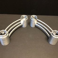 Pair_60_100_mm_rail_pair.jpeg Archivo STL gratis Marble Run Compatible Curva mejorada de 60* 100 mm de estilo de carril・Plan para descargar y imprimir en 3D